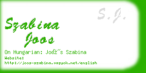 szabina joos business card